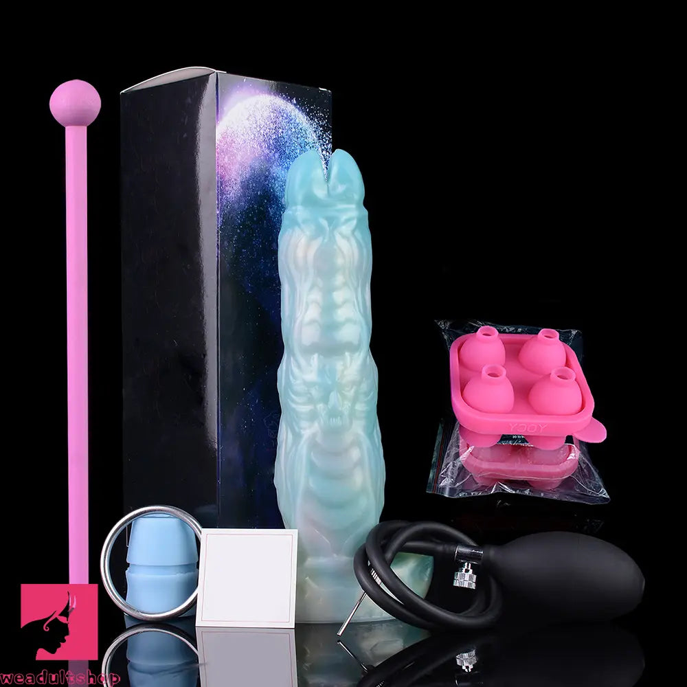 9.52in Ovipositor Egg Laying Inflatable Dildo Soft Masturbator Adult Cock