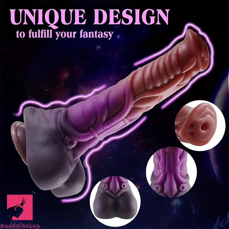 9.6in Realistic Horse Silicone Giant Fantasy Dildo For Anal Clit Stimulation