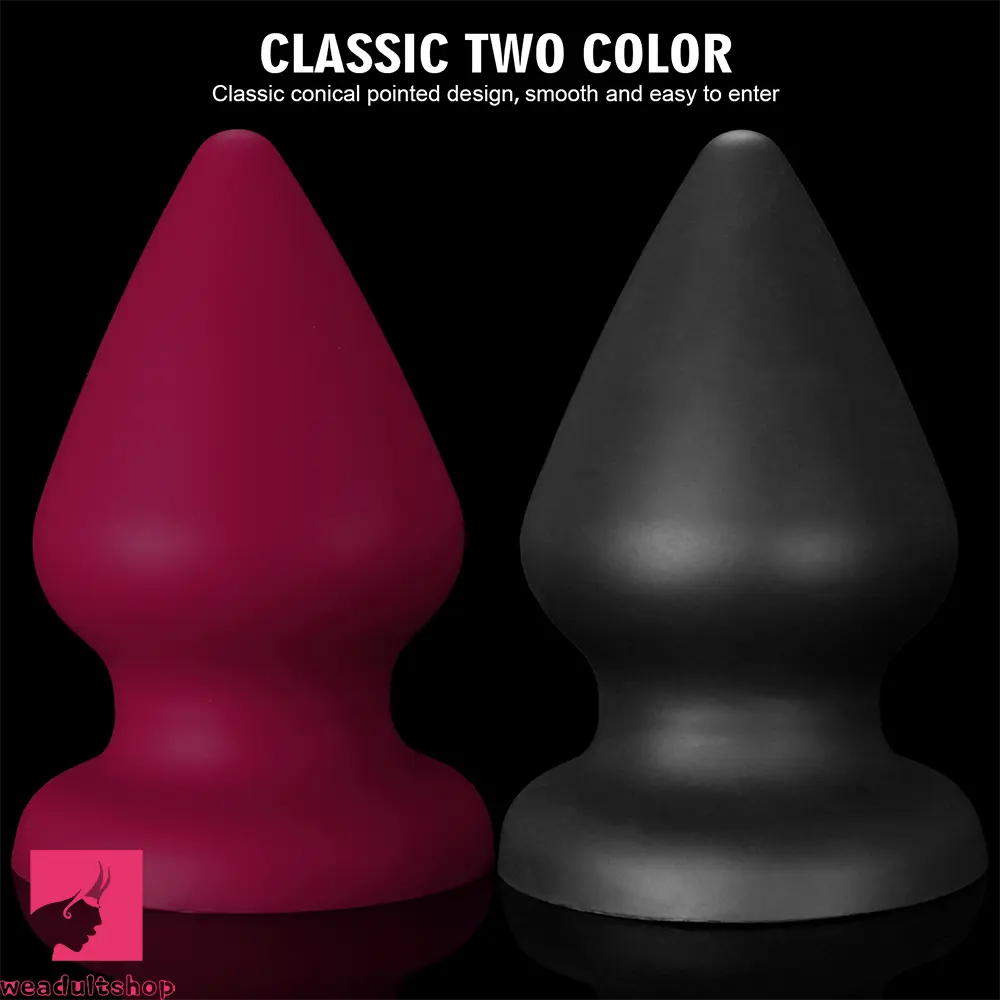 2.87in 3.66in 4.33in 5.51in 6.29in 7.28in Conical Round Pointed Anal Plug Dildo