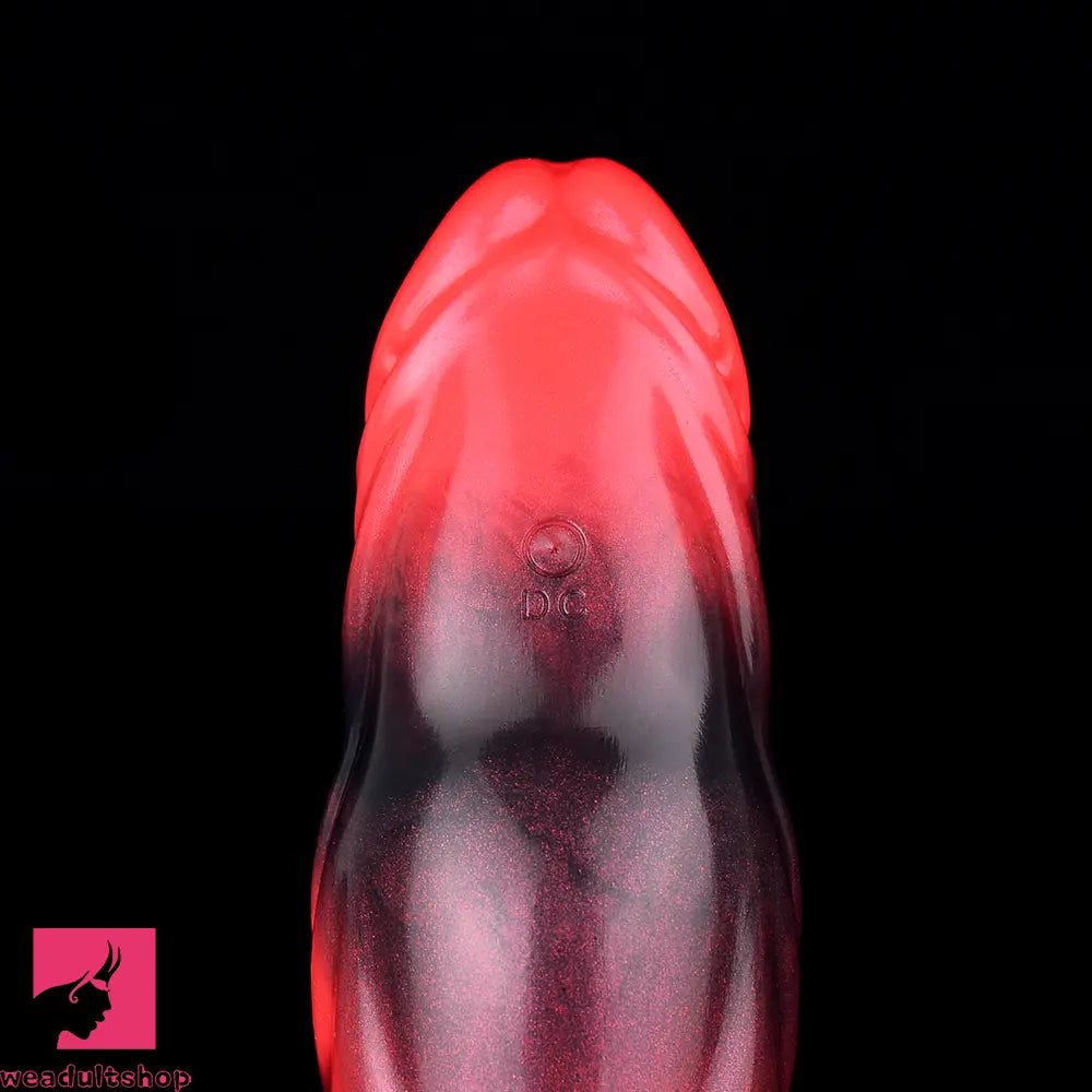 7.17in Silicone Dog Cock Sleeve Knot Vibrating Automatic Hollow Soft Dildo