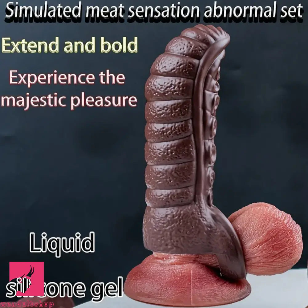 5.3in Soft Tentacle Dildo Sleeve Hollow Silicone Cock Sleeve For Cock Extend