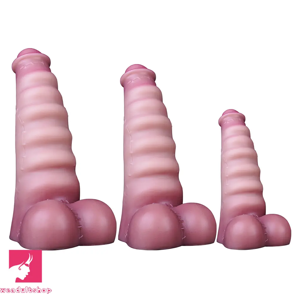 3.7in 4.72in 5.7in Liquid Silicone Mini Anal Dildo Wavy Pattern Dildo