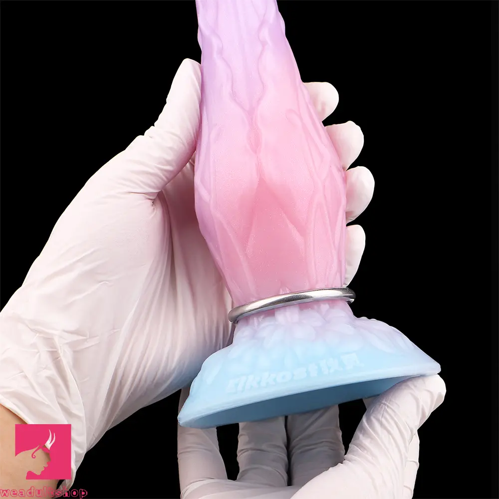 8.3in Inflatable Silicone Soft Fantasy Dildo Adult Toy For Gay Men Cock