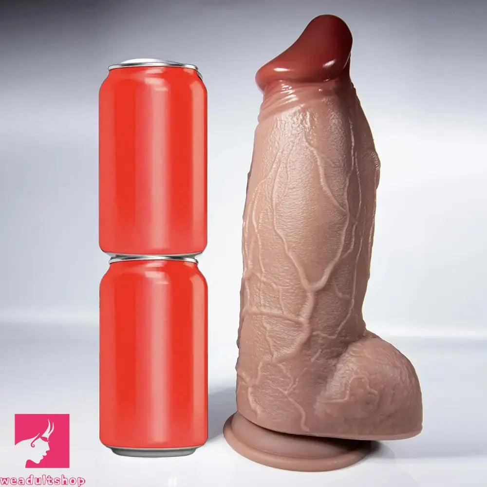 9.5in 11in Realistic Feels Like Light Beige Thick Dildo Soft Silicone Dildo