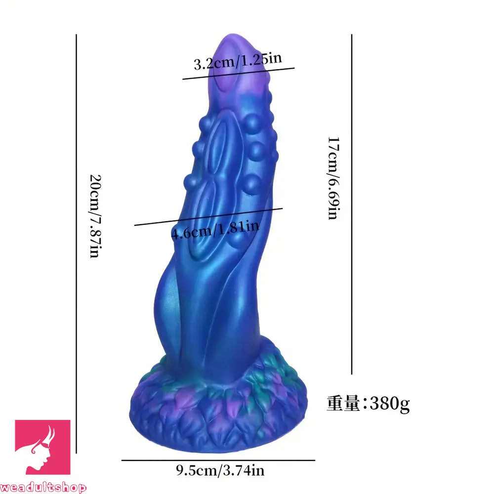 7.87in Monster Spiked Silicone Soft Creature Odd Fantasy Dildo For Fucking