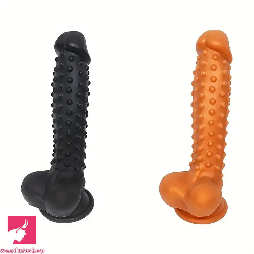 8.27in Silicone Spiked Intimate Vaginal Massager Dildo For Men Couples
