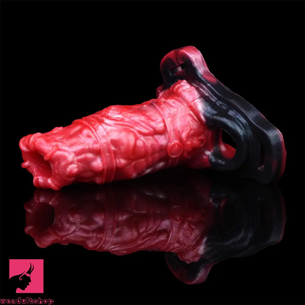 5.07in Hollow Dildo Keel Vibration Strapon Remote Cock Sleeve With Penis Ring