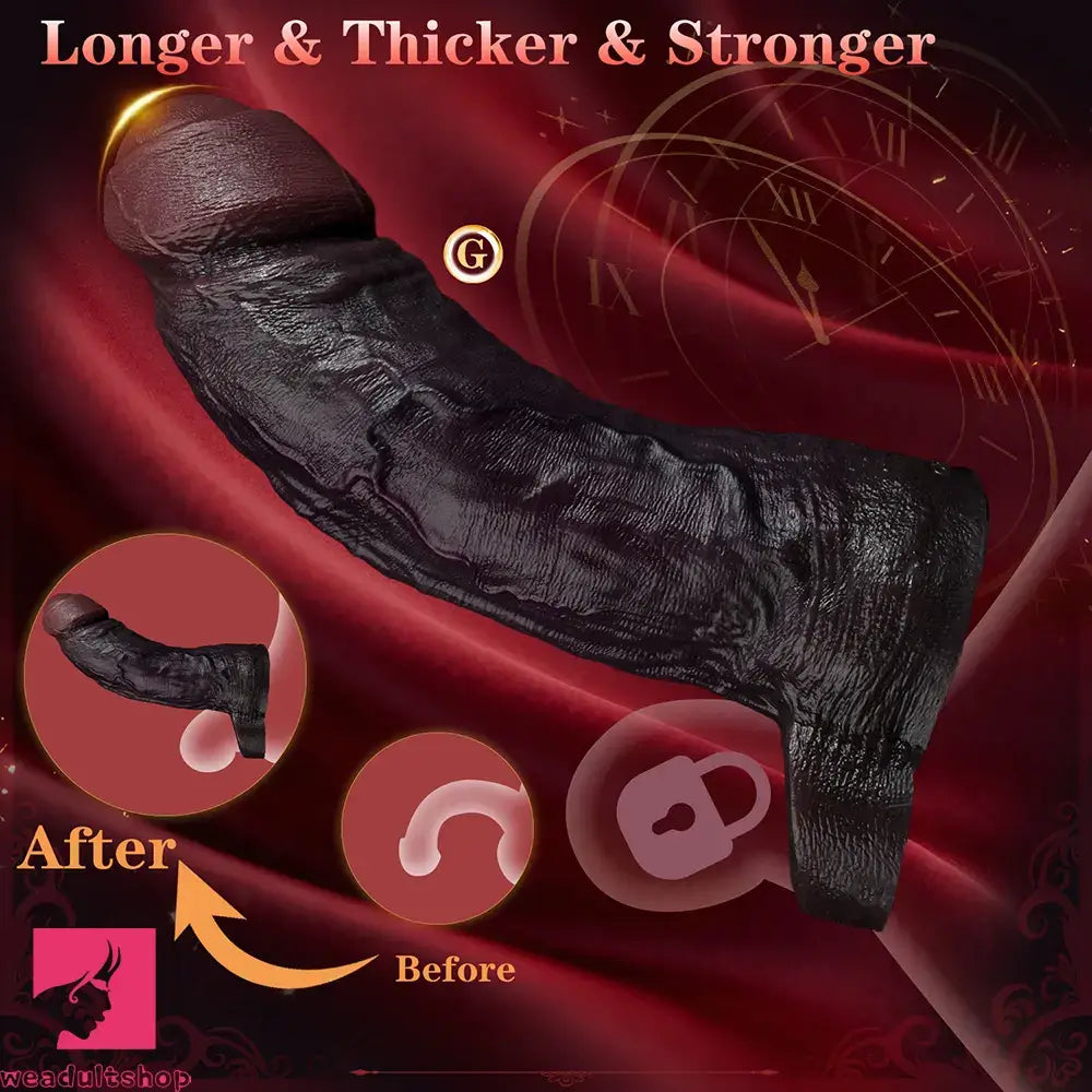 8.46in Uncut Realistic Texture Design Reusable Cock Cover Dildo Sleeve