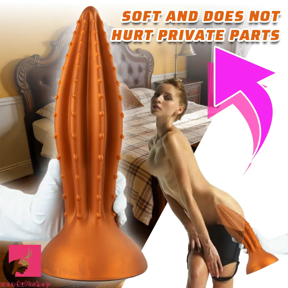 7.87in 9.84in 11.81in 13.77in Huge Silicone Spiked Butt Plug Dildo Love Cock