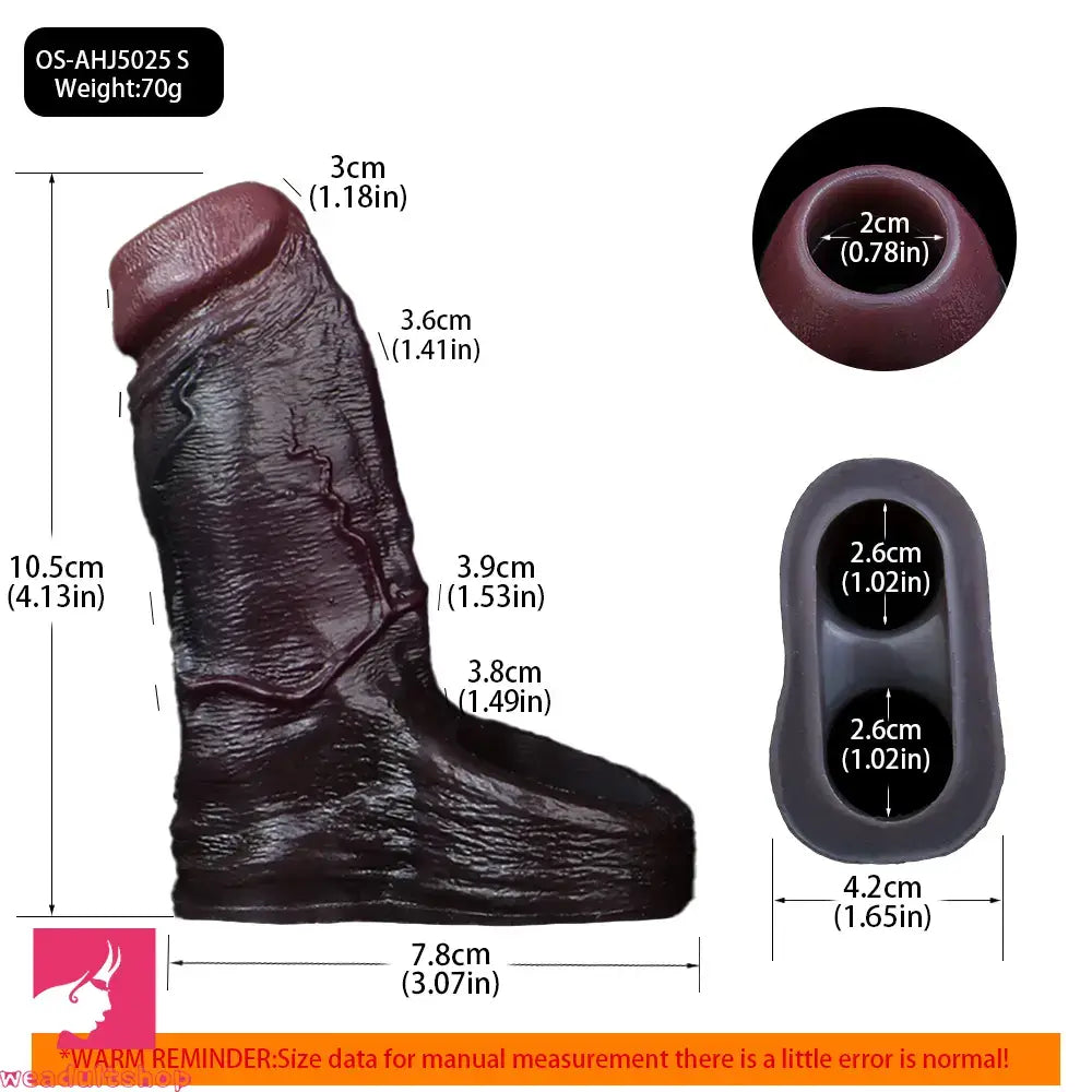 4.13in 4.92in 6.1in Real Skin-Friendly Stretchable Hollow Dildo Sleeve Toy