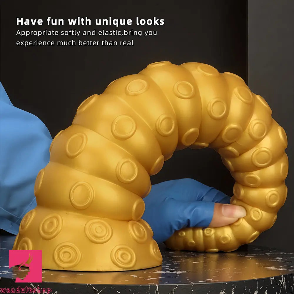15in Gold Silicone Octopus Legs Extra Large Thick Long Dildo For Women
