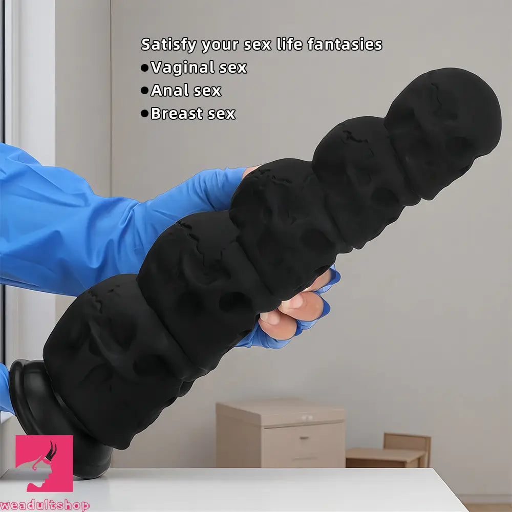 12in Silicone Skull Giant Penis Thick Huge Anal Plug Dildo For Anal Love
