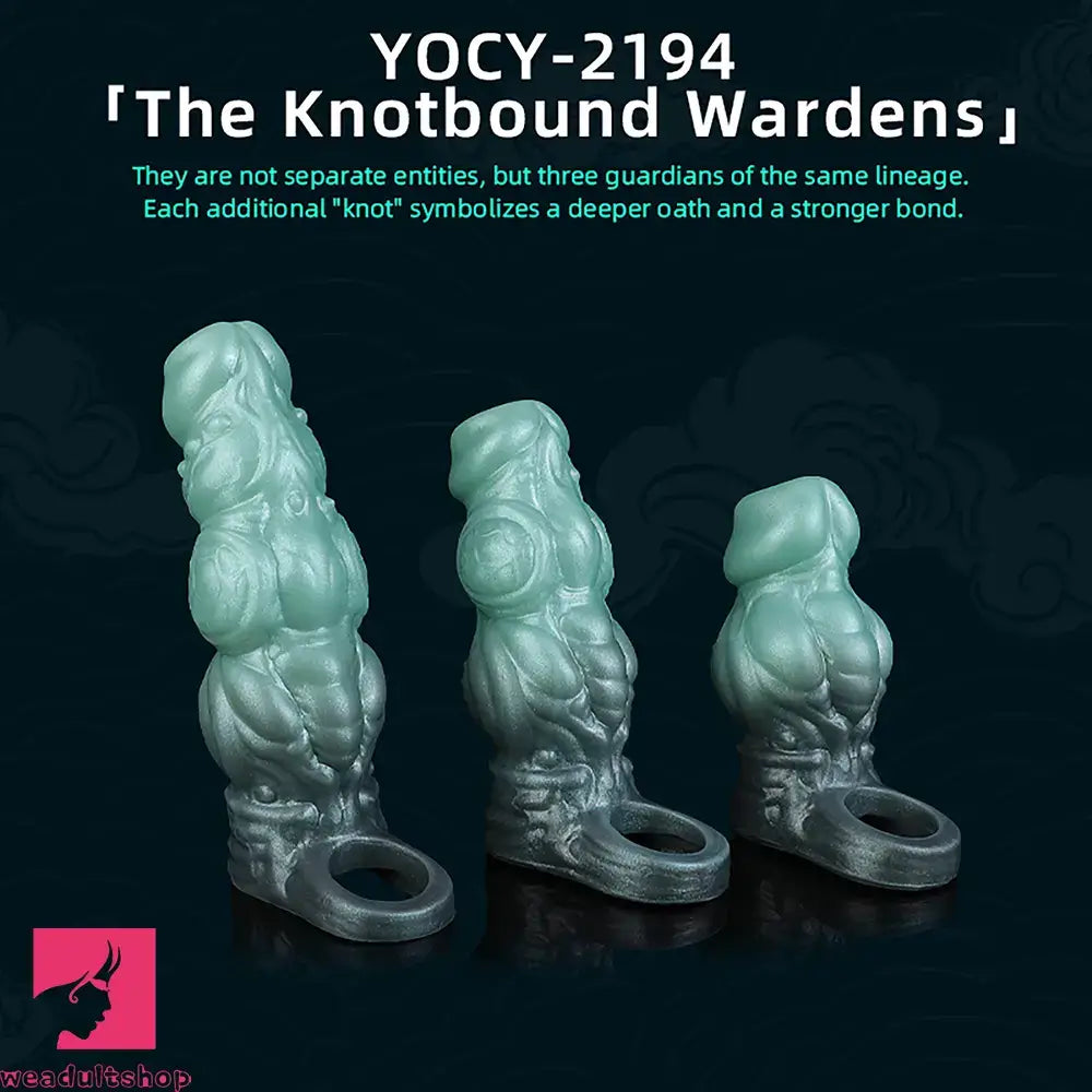 4.6in 5.62in 6.49in Silicone Knot Penis Dildo Sleeve For Women Men Couples