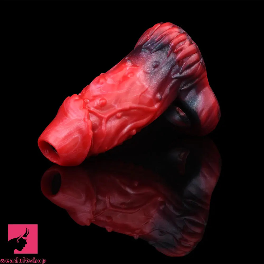 5.78in Silicone Soft Hollow Dildo Built-in keel Vibration Remote Cock Sleeve