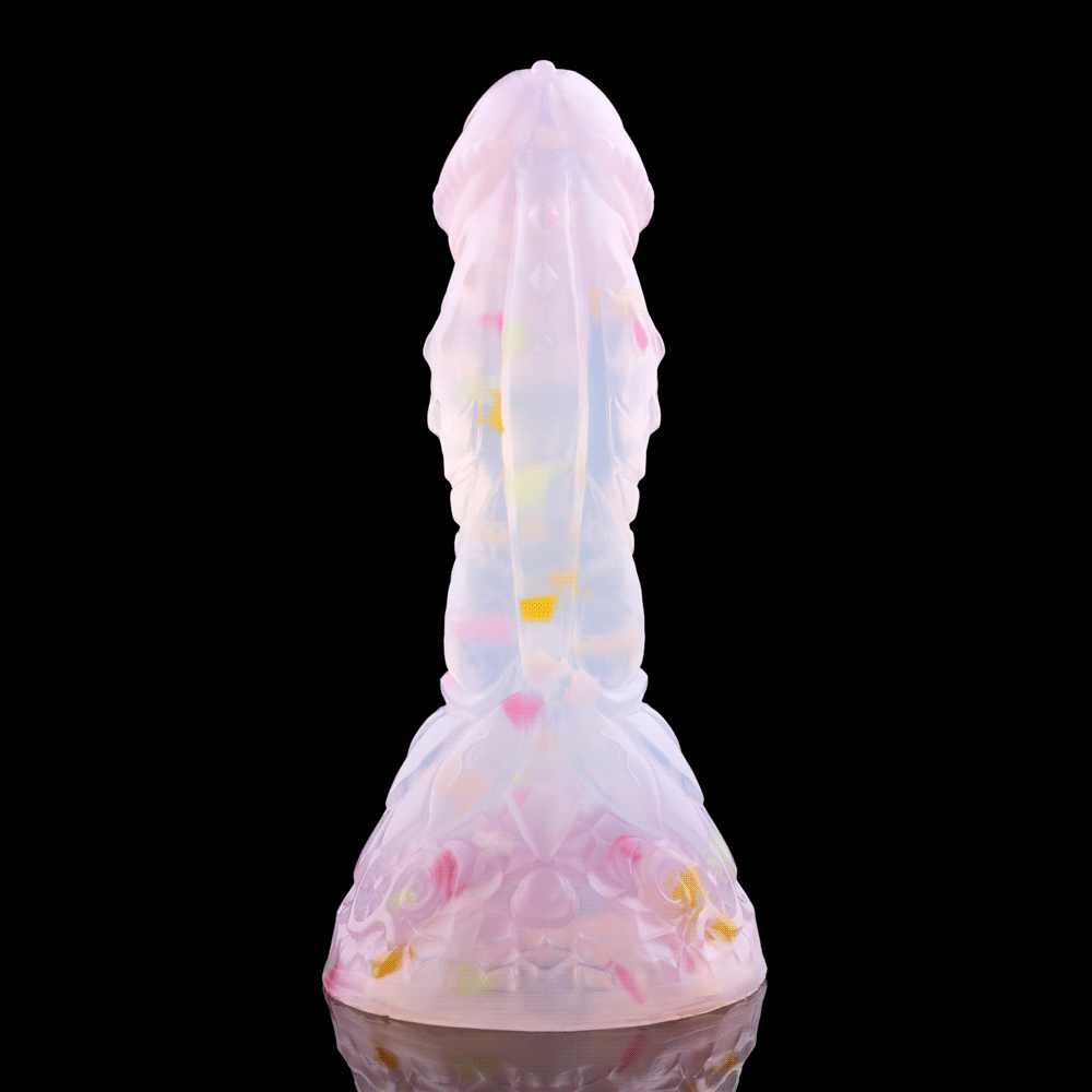 4.68in 5.9in 7.16in 8.26in Fantasy Spiked Silicone Soft Dildo With Key Chain