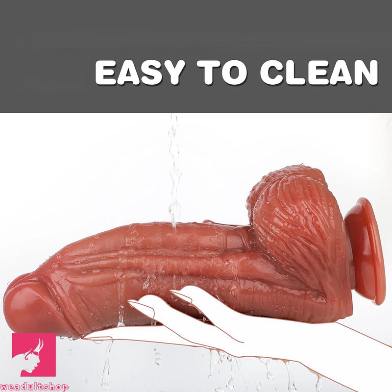 8.46in 9.45in Dual Density Silicone Soft Big Skin Dildo For Female Sex