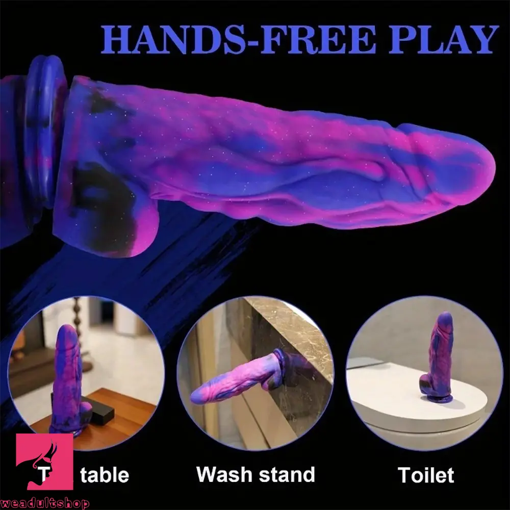 9.5in Fantasy Realistic Thick Gspot Soft Silicone Anal Dildo Adult Cock Toy