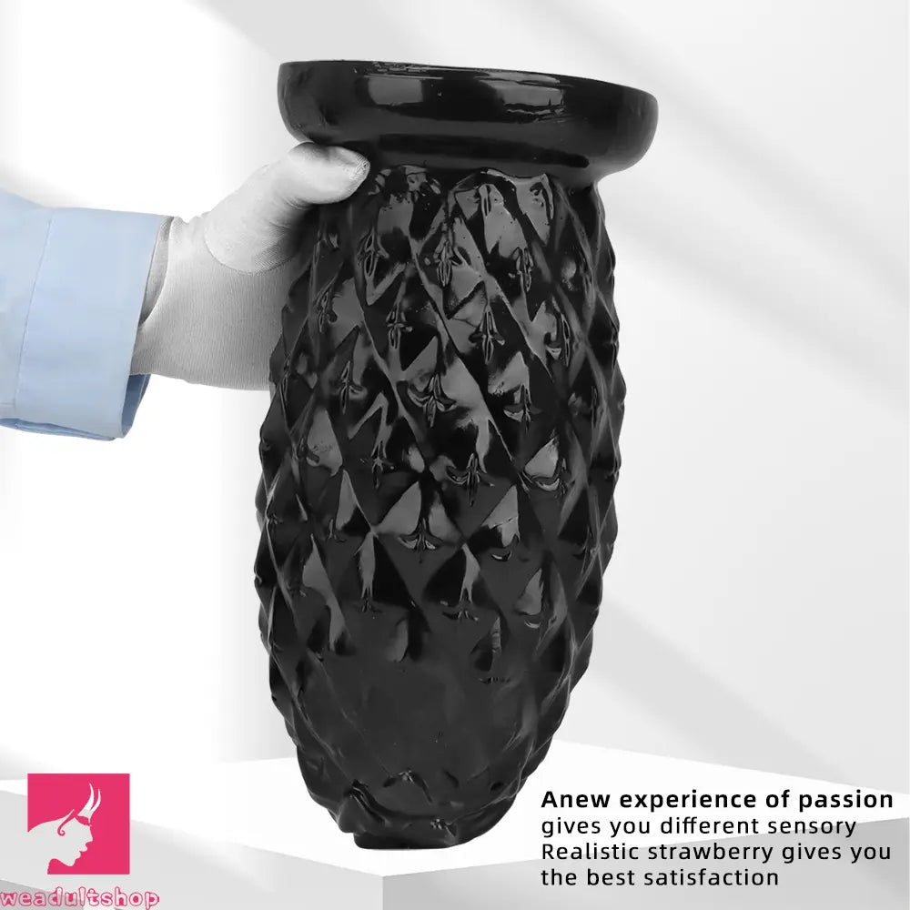 8.26in 10.03in 11.81in Black Big Pineapple Penis PVC Thick Anal Cock Dildo