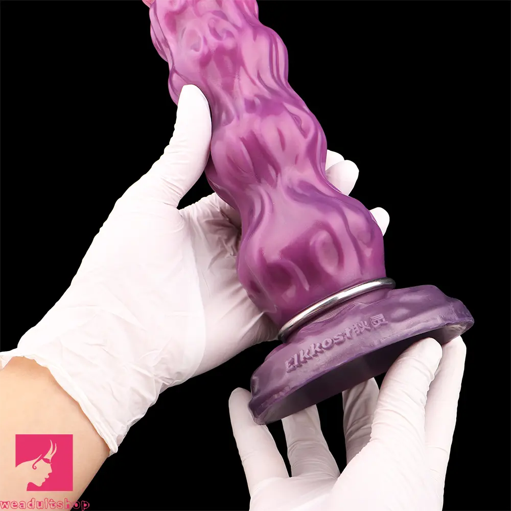 9.68in Inflatable Silicone Soft Big Fantasy Odd Dildo Penis Sex Simulator