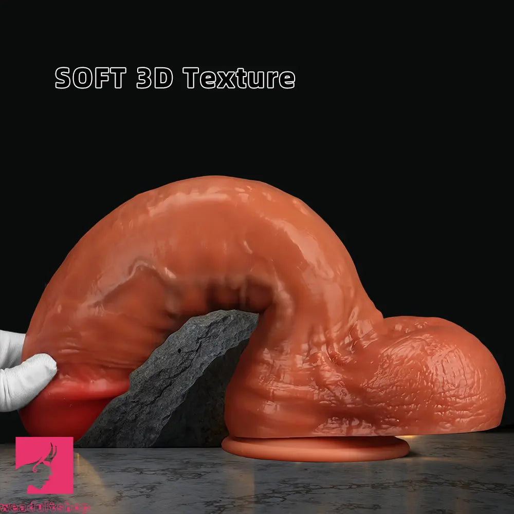 7.8in 8.66in 9.44in 11.41in Curved Fat Lifelike Real Skin Dildo Sex Toy