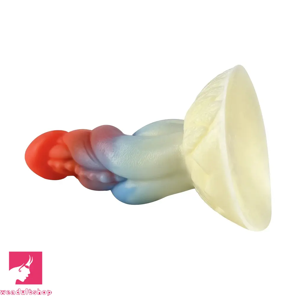 6.8in Gradient-Colored Realistic Alien Soft Touch Fantasy Spiral Dildo