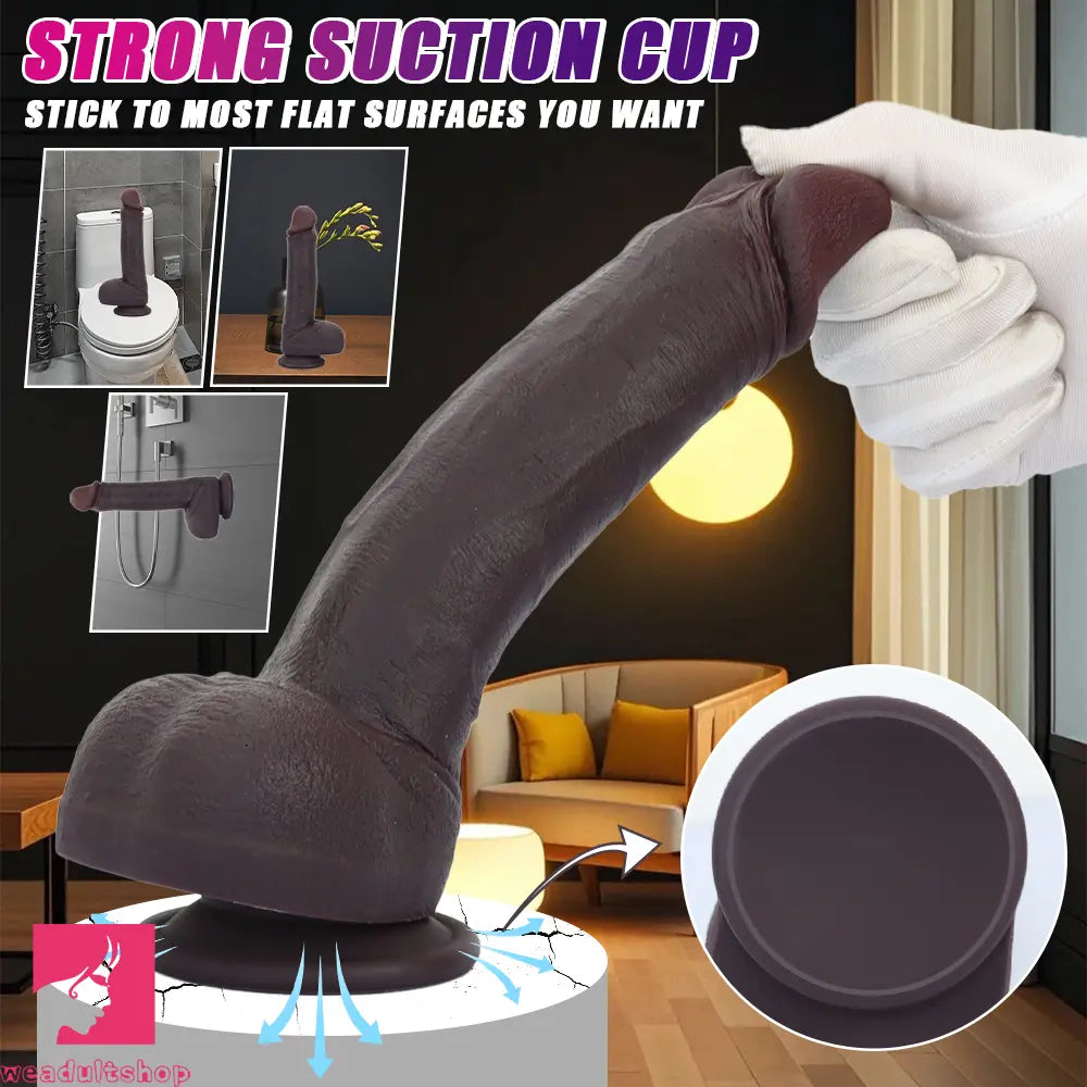 9.64in Smooth Head Flexible Silicone Big Dildo Adult Man Penis Cock Product