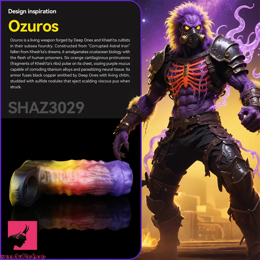 4.96in Ozuros Fantasy Odd Silicone Soft Dildo Sleeve Cock Extender Toy
