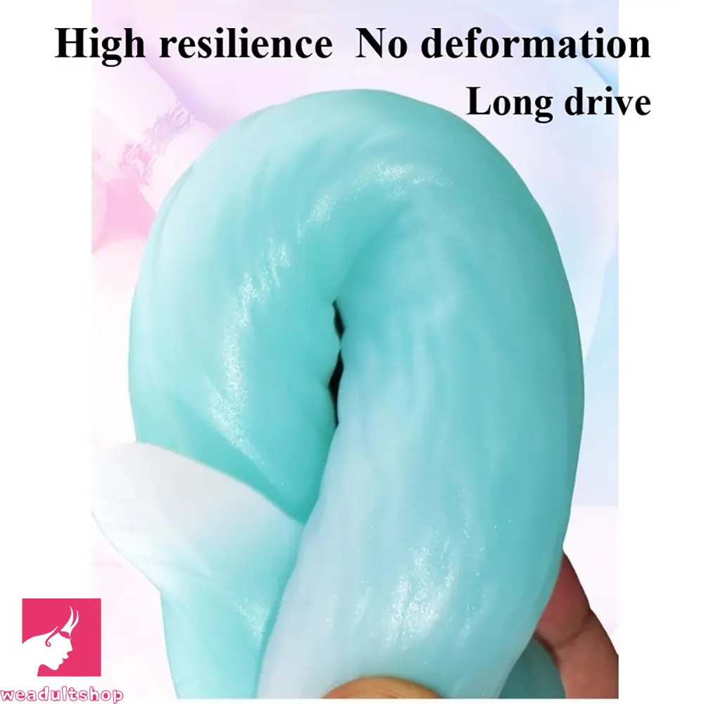 7.48in Glow-in-the-Dark Cucumber Silicone Realistic Dual-Use Cock Dildo
