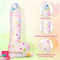 7.6in Colorful Jelly-Shaped Dildo Liquid Silicone Confetti Soft Cock Dildo