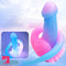 12.8in 15.35in Dinosaur Silicone Soft Big Glowing Penis Dildo For Women