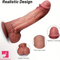 7.87in Realistic Dildo Feels Like Skin Body-Safe Material Clit Stimulator