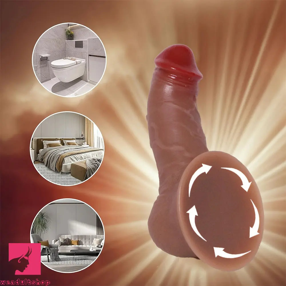 7.9in Silicone Lifelike Curved Dildo For Vaginal Clitoral Stimulation Female Toy
