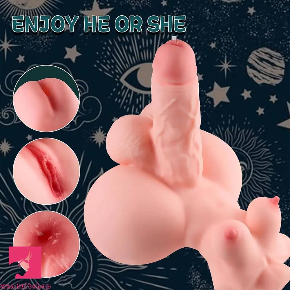 5.51in 3.8lb Shemale Sex Doll Torso Trans Sex Toy with Boobs Ass Dildo