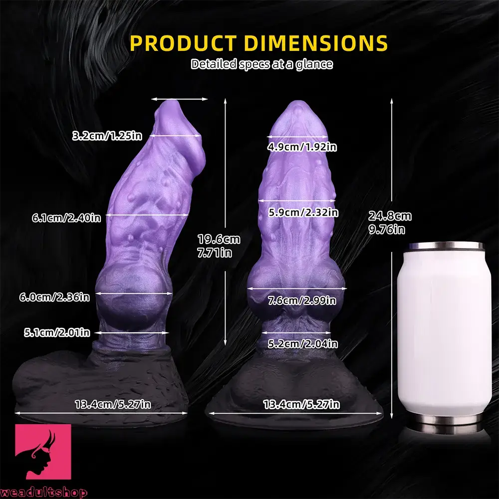 9.76in Monster Silicone Knot Ultra Soft Dildo For Couple G Spot Stimulator