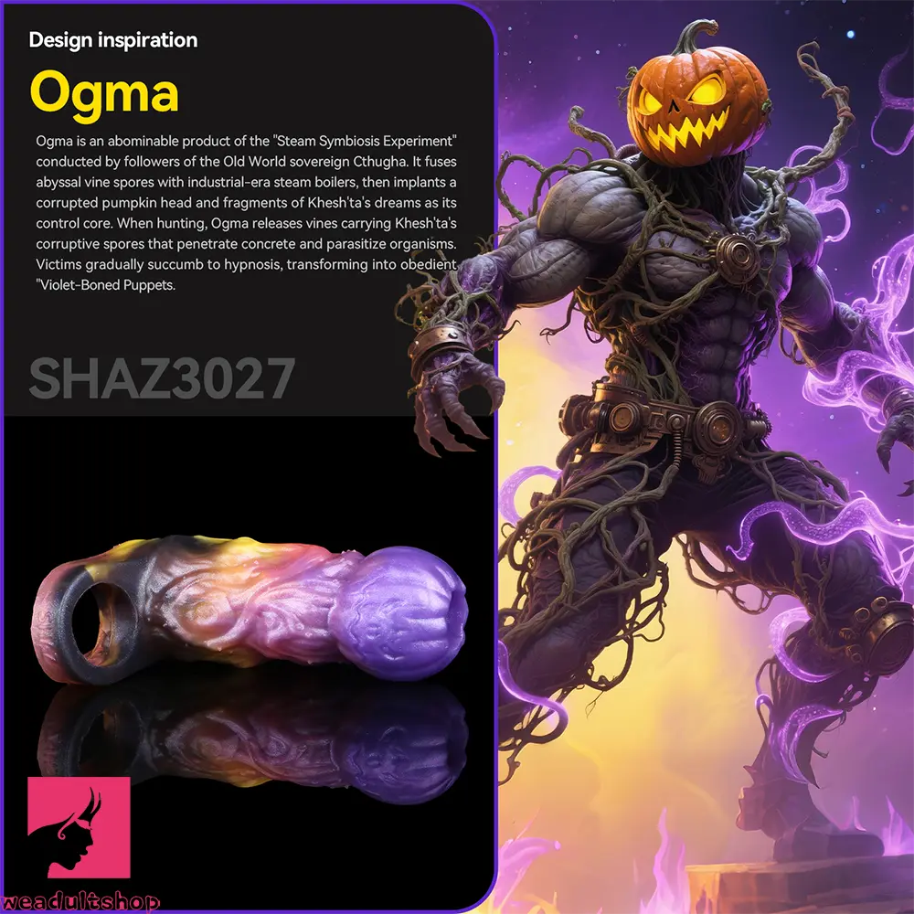 4.72in Ogma Fantasy Odd Silicone Soft Dildo Sleeve Cock Extender Toy