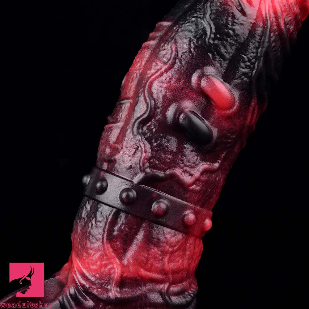 5.98in 7.09in Silicone Cock Sleeve Spiked Hollow Vibrating Odd Cock Dildo