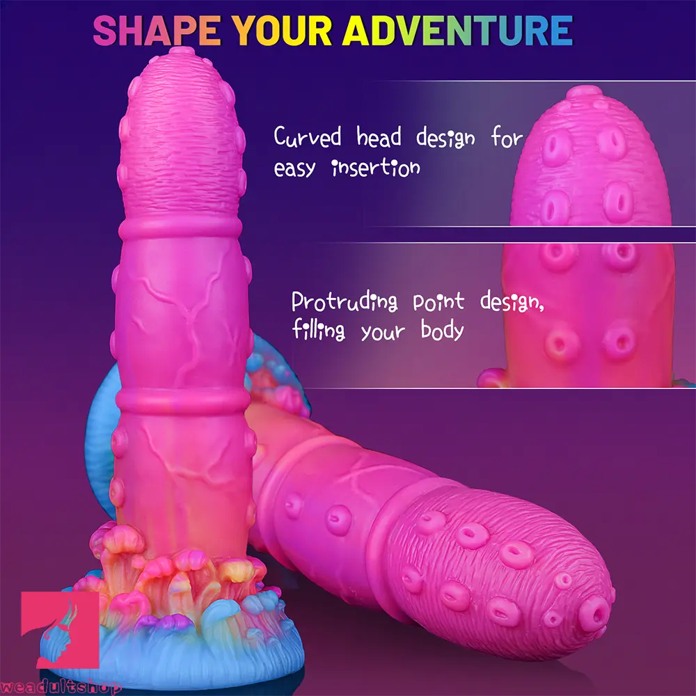 7.68in Liquid Silicone Soft Fantasy Odd Dildo For Women Vaginal Cock