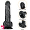 7.87in Black Skin Feeling Dildo Woman Man Suction Cup Anus Expander