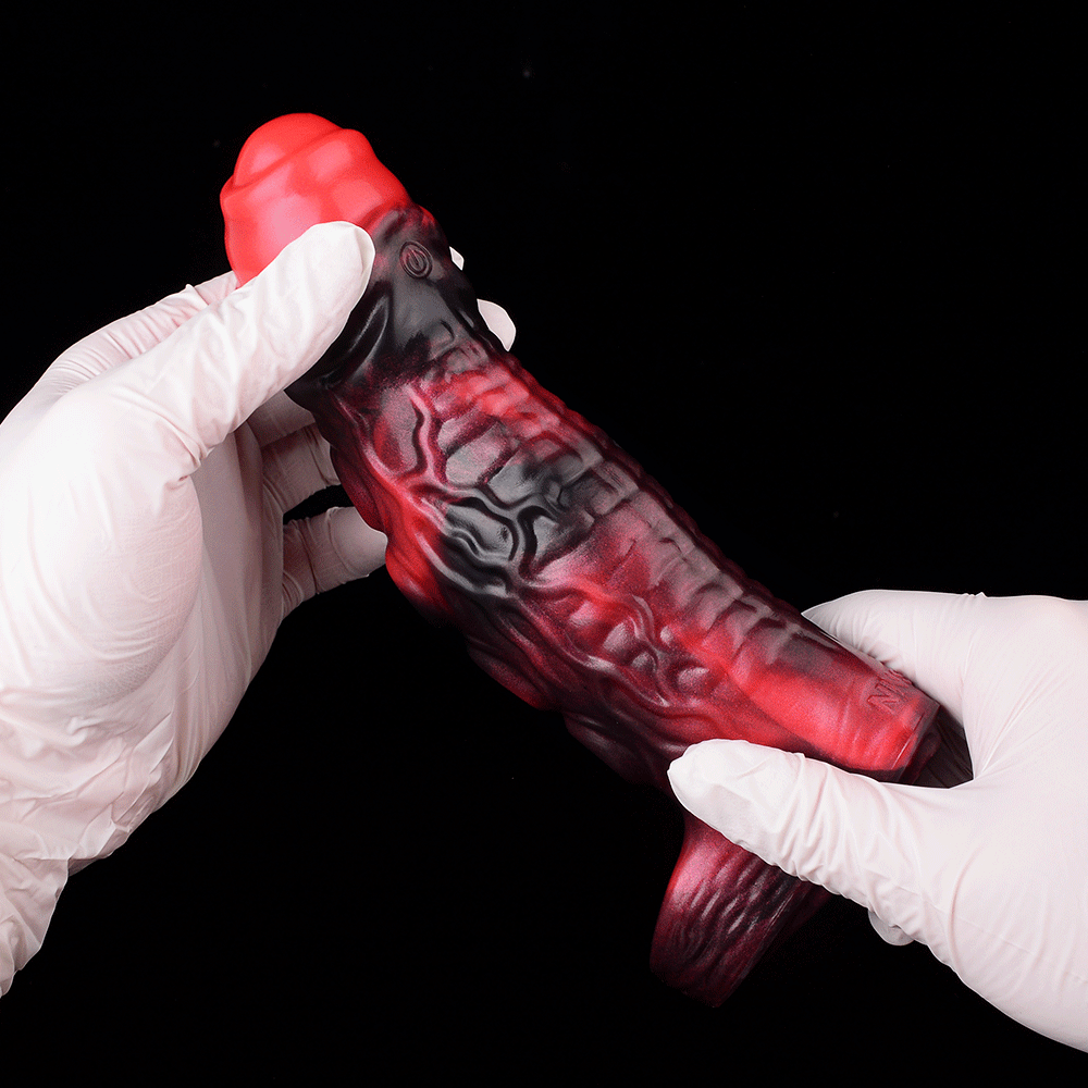 5.98in 7.09in Silicone Tentacle Sleeve Knot Vibrating Hollow Female Dildo