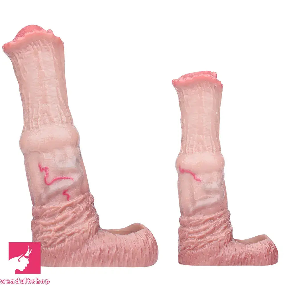 6.1in 7.71in Horse Penis Dildo Sleeve Realistic Skin Stem Pulse Cock Sleeve