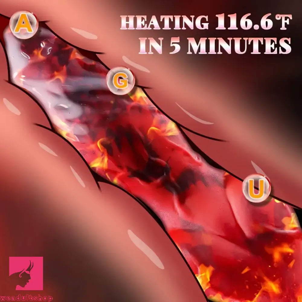 8.46in Irregular Dog Knot Heating Thrusting Vibrating Automatic Odd Dildo