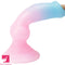 7.49in Dog Cock Knot Dildo Silicone Soft Animal Cock Luminous Clit Dildo