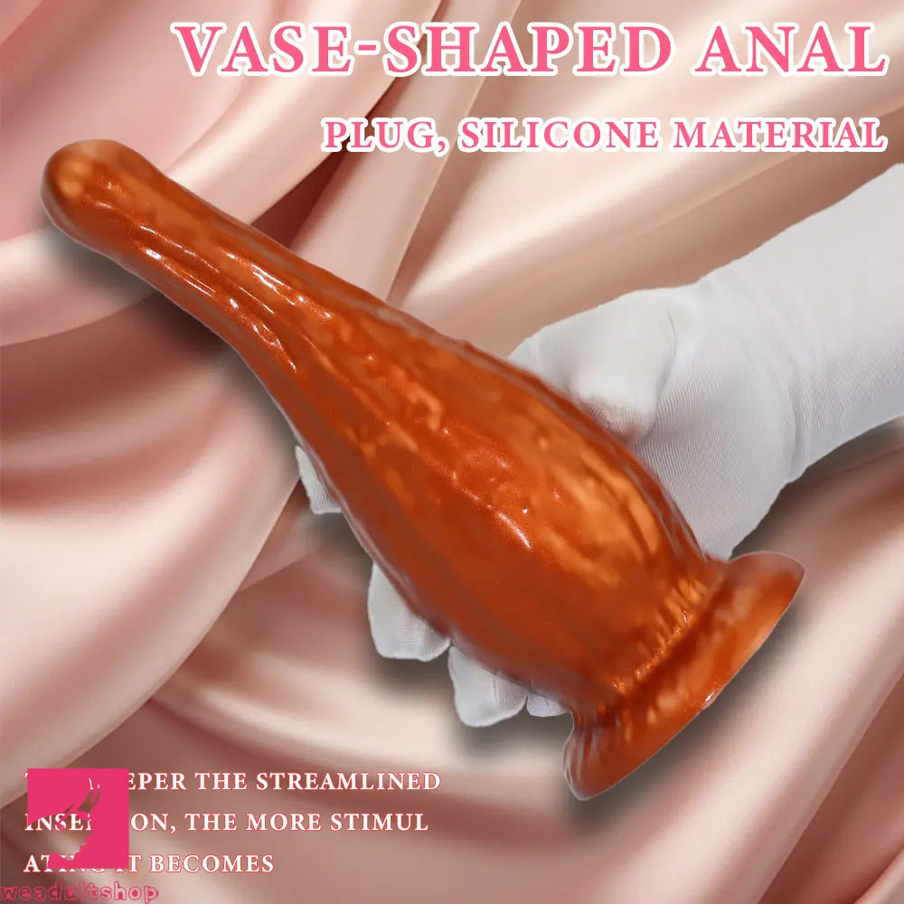 5.31in 7.08in 9.05in Fantasy Silicone Dildo Vase Shape With Suction Cup