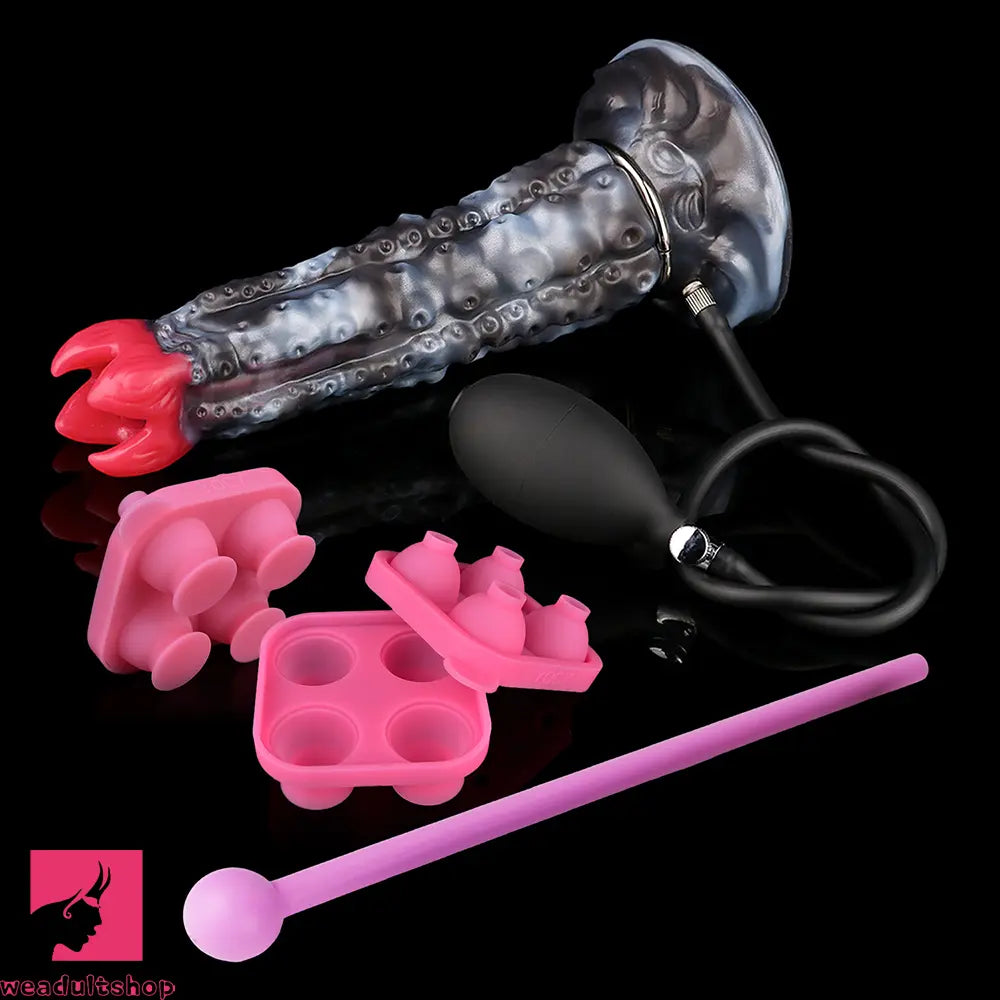 9.92in Tentacle Ovipositor Egg Laying Inflatable Dildo For Cock Masturbation