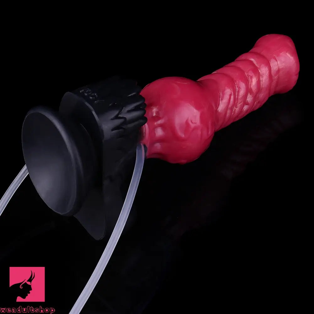 8.26in Horse Knotted Silicone Soft Big Dildo Ejaculating Penis Sex Toy