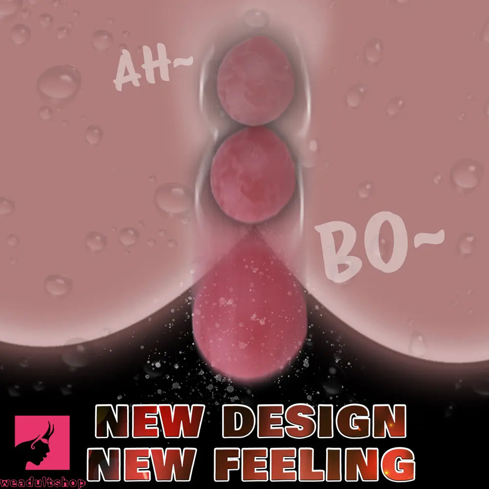 8.15in Ovipositor Platinum Silicone Dildo Penis Woman Prostate Massager