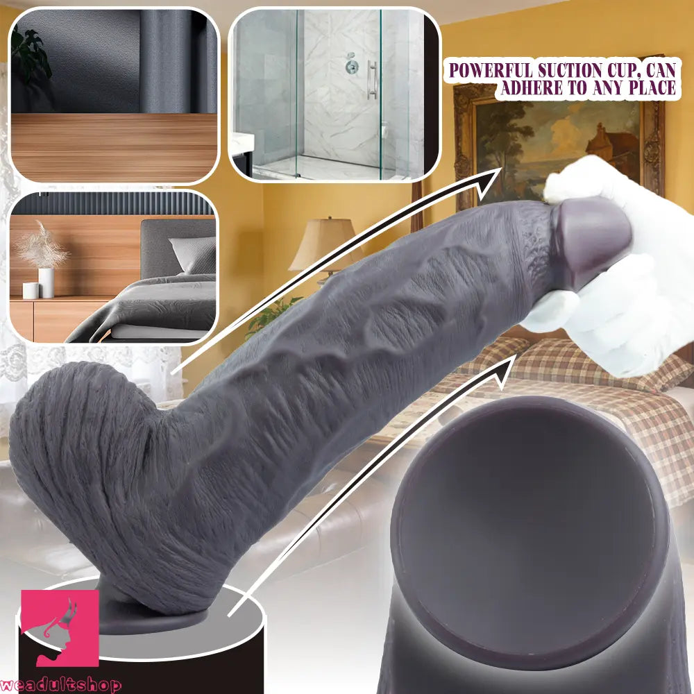 12.99in Huge Thick Lifelike Silicone Dildo Stimulate Solo Play Accessory