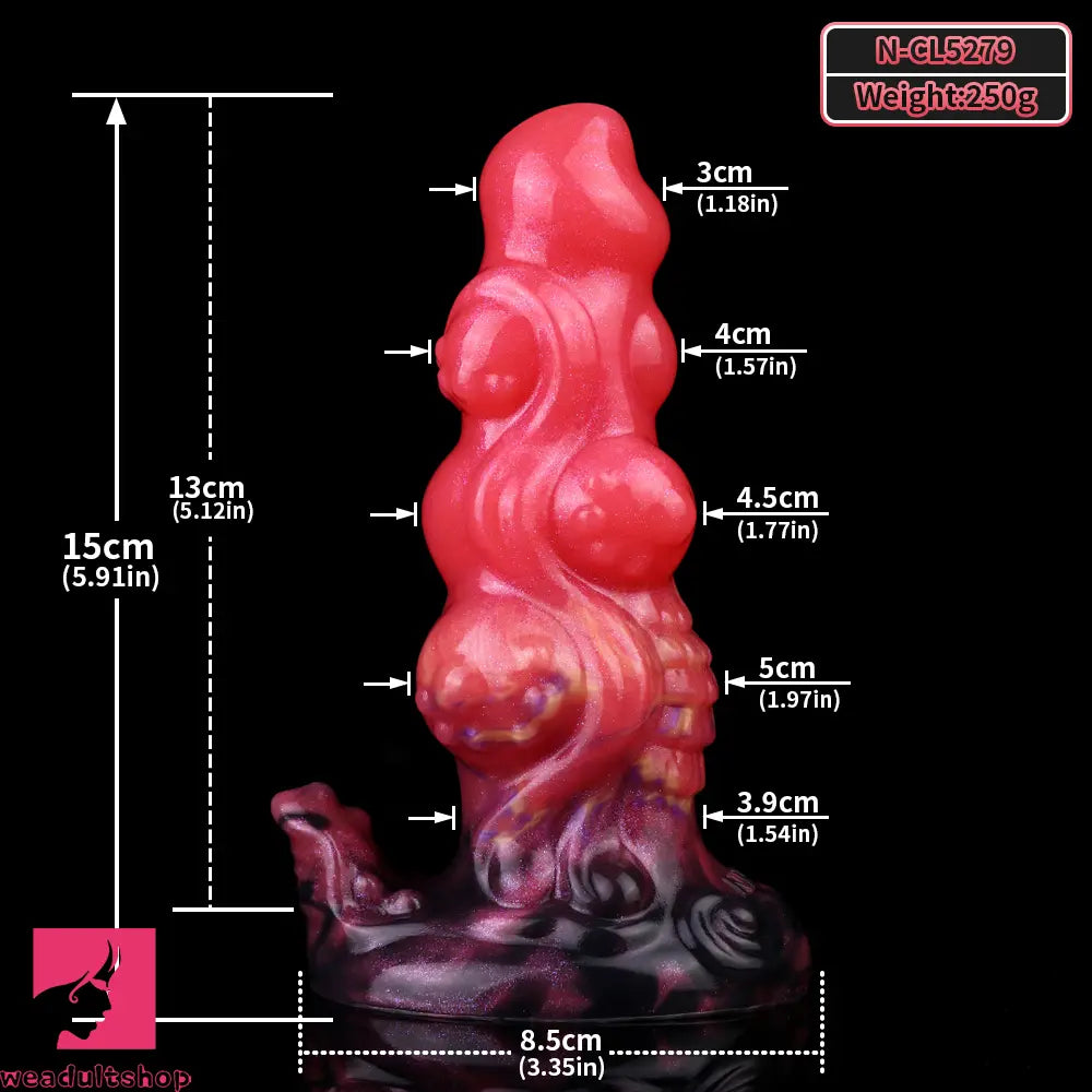 5.91in Fantasy Silicone Soft Odd Dildo Durable Construction Cock Sex