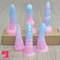 7.48in Luminous Fantasy Silicone Soft Penis Dildo With Spiked Penis Texture