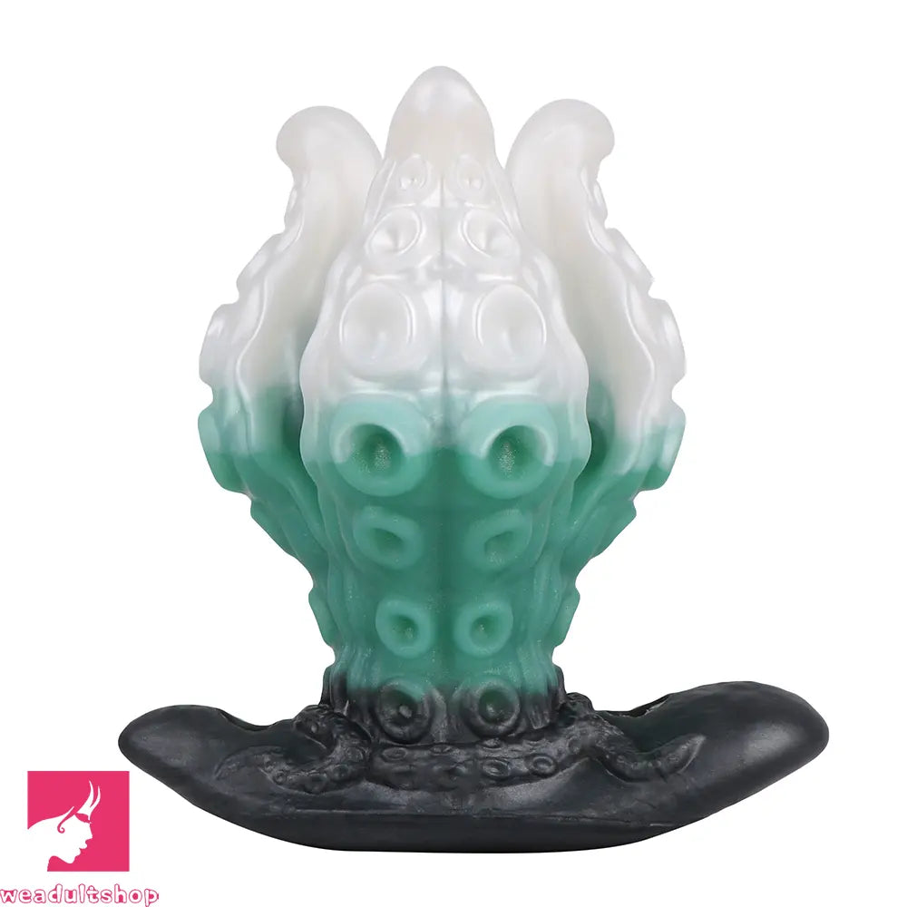 4.25in 5.15in 6.22in Odd Anchor Strap on Vibrating Mouth Gag Tentacle Dildo